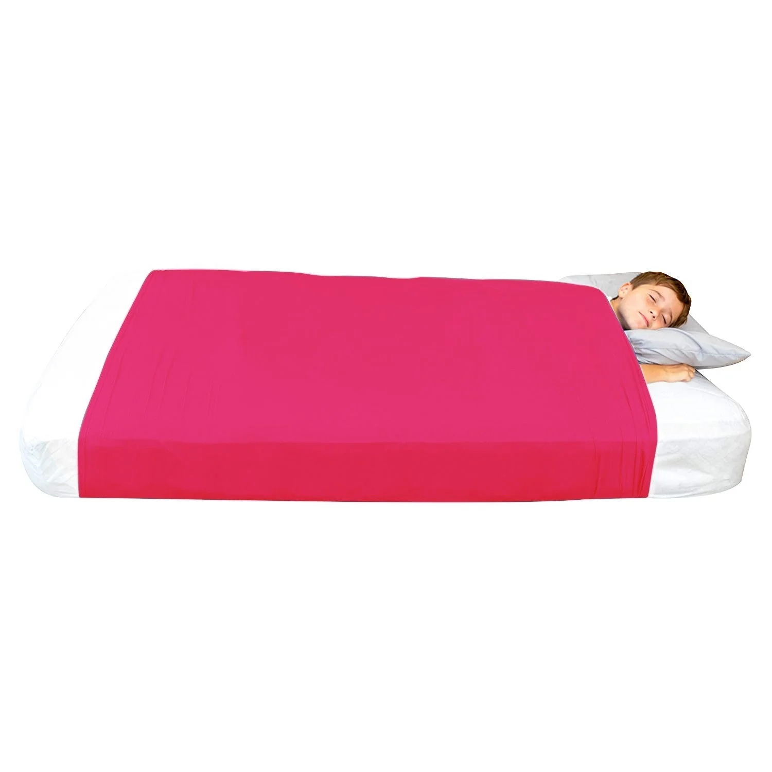 Sensory Bed Sheet for Kids Compression Alternative to Weighted Blankets - Red - Image 8