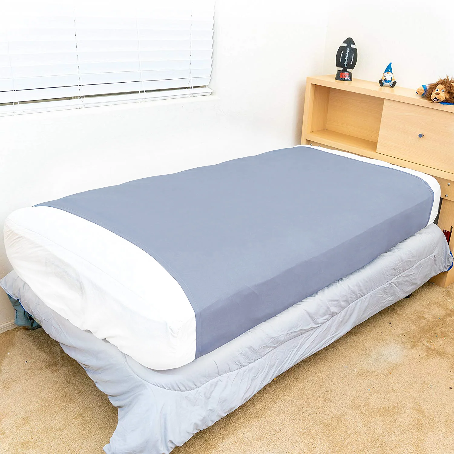 Sensory Bed Sheet for Kids Compression Alternative to Weighted Blankets - Blue - Image 32