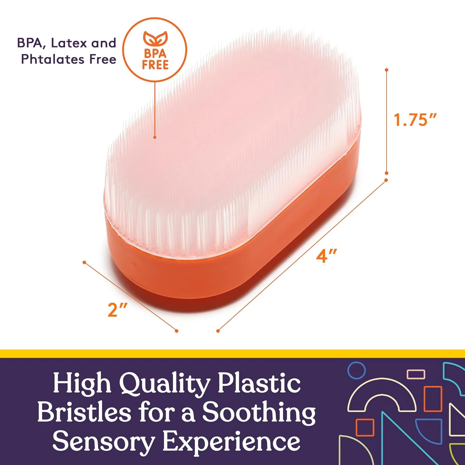 Sensory Brush Therapressure Therapy Brush for Occupational and Sensory Brushing, 6 Pack, Stimulating and Calming Tools for Kids and Adults, Soft Flexible Bristles, Latex Free - Image 5