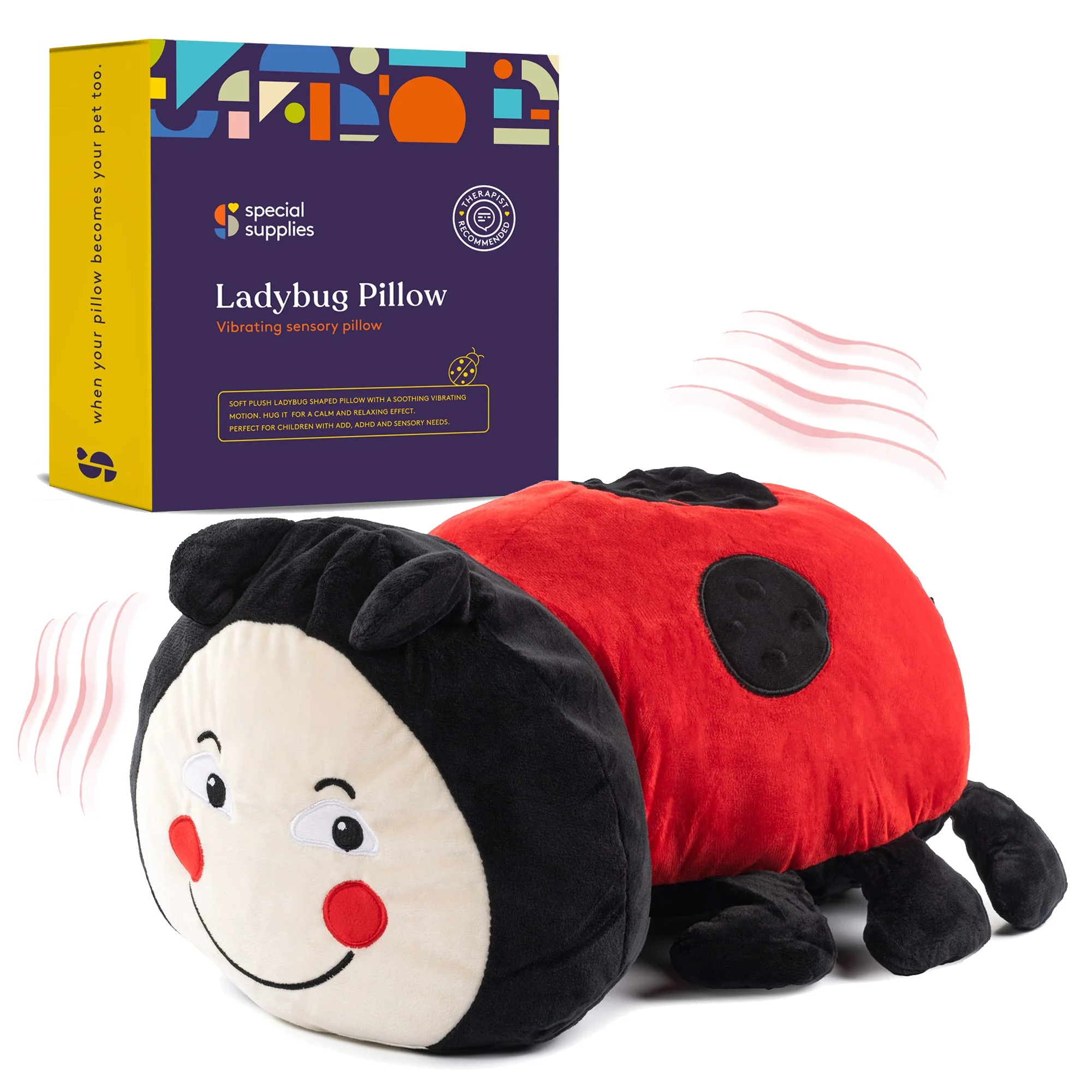 Sensory Vibrating Pillow-Ladybug - Image 9