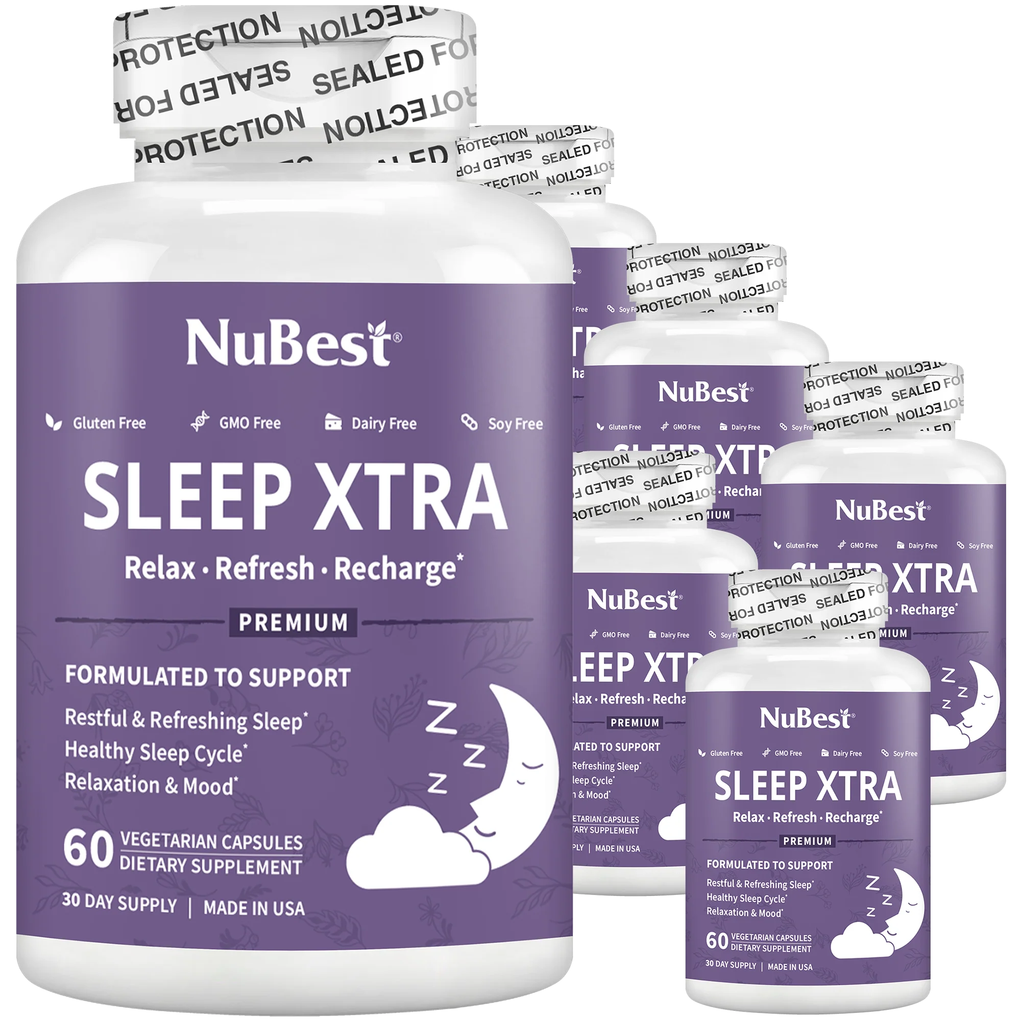Sleep Xtra, Natural Non-Habit Forming Sleep Aid for Teens & Adults, 60 Vegan Capsules - Image 12
