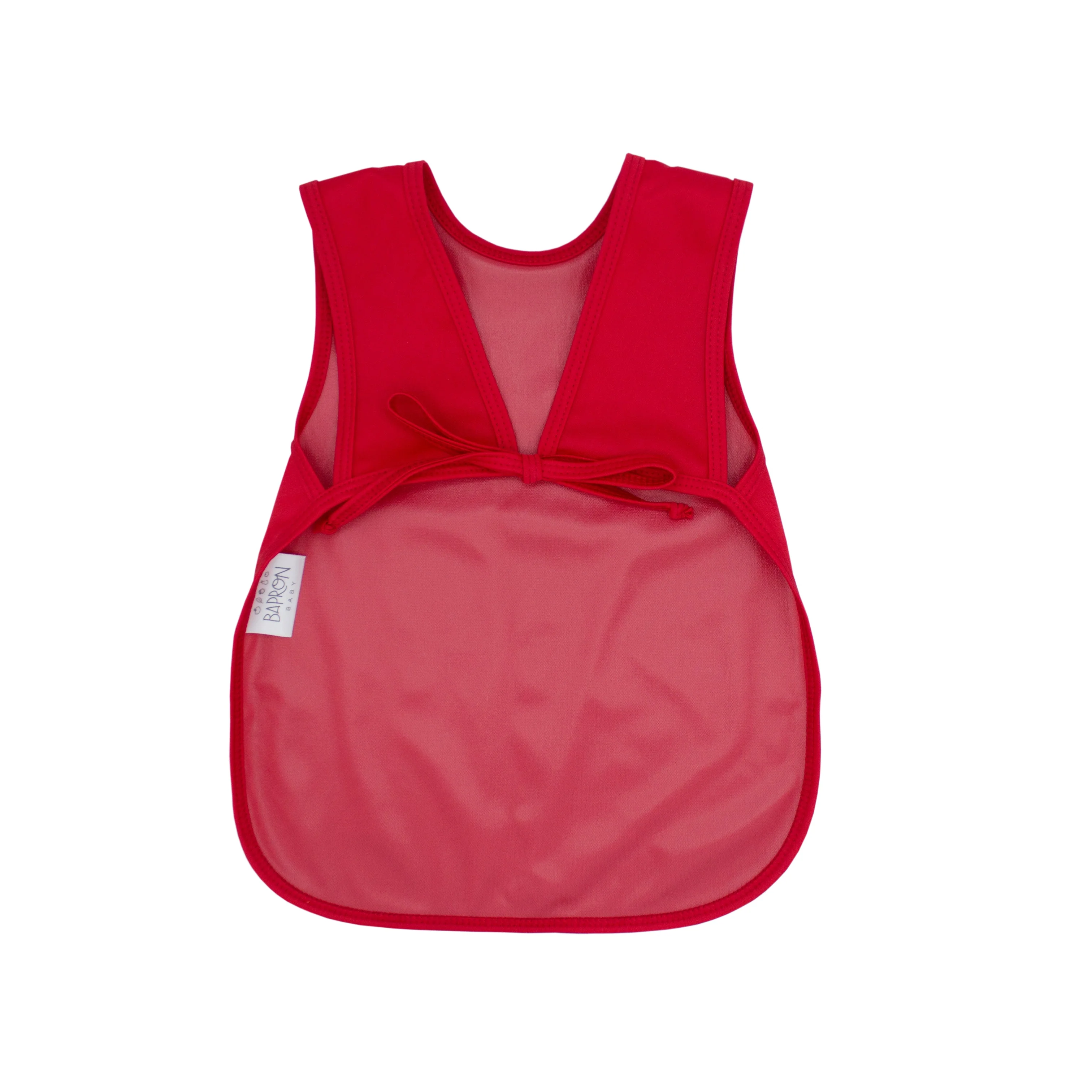 Solid Candy Apple Red Minimalist Bapron - Image 2