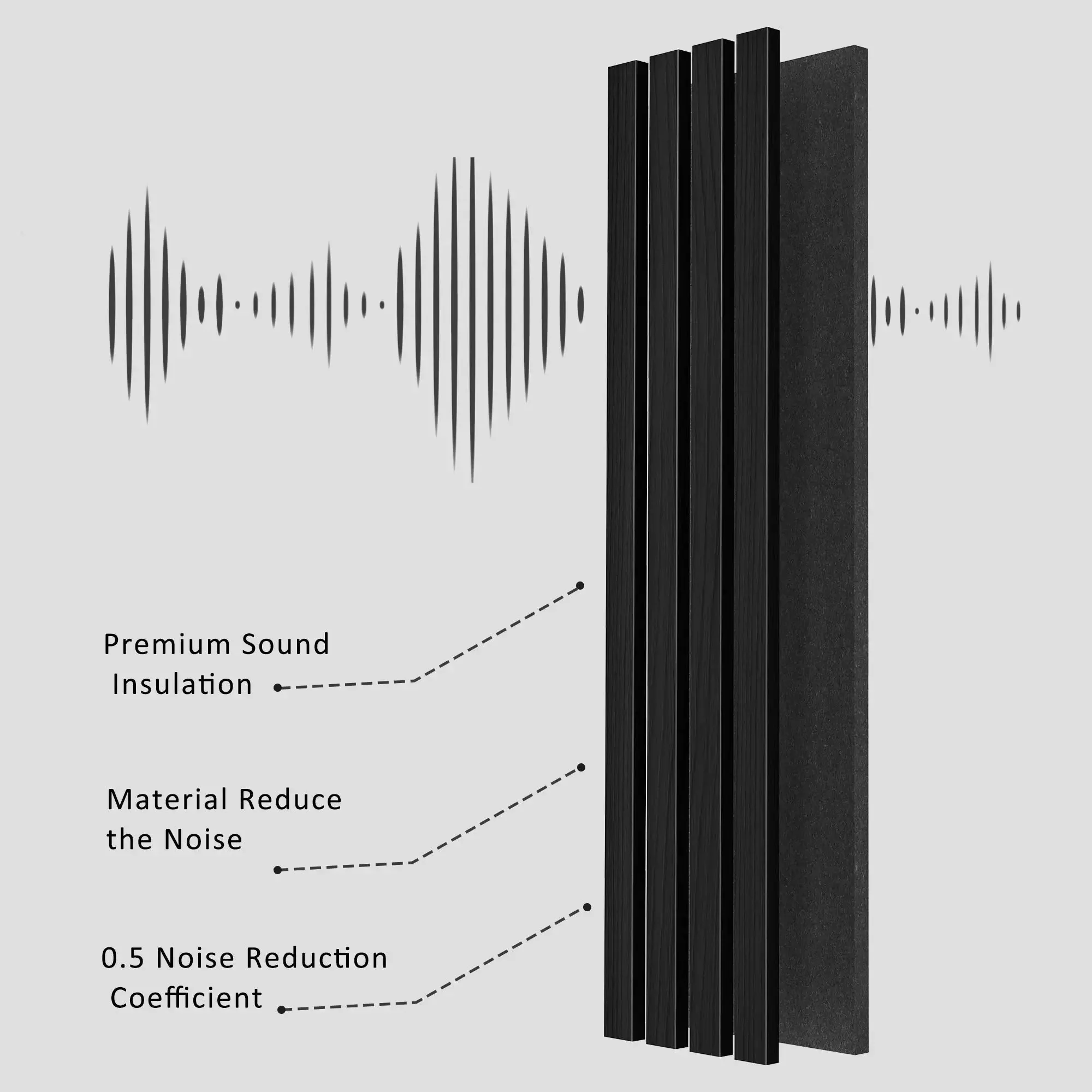 Solid Wood Acoustic Slat Wall Panels (Broad Strip) - Image 14