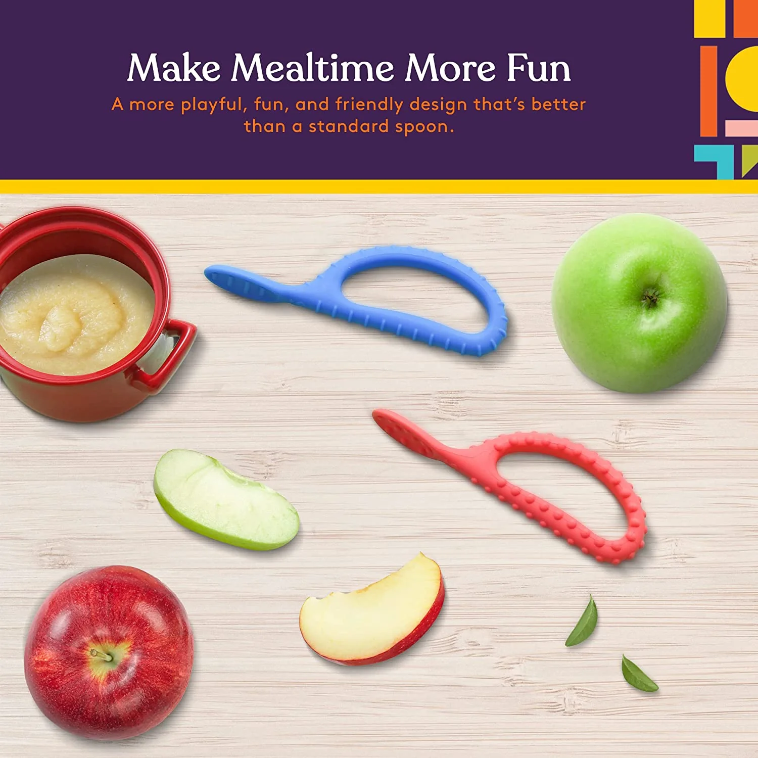 Special Supplies Duo Spoon Loops Oral Motor Therapy Tools, 2 Pack, Textured Stimulation and Sensory Input Treatment for Babies, Toddlers or Kids, BPA Free Silicone with Flexible, Easy Handle-Red & Blue - Image 10
