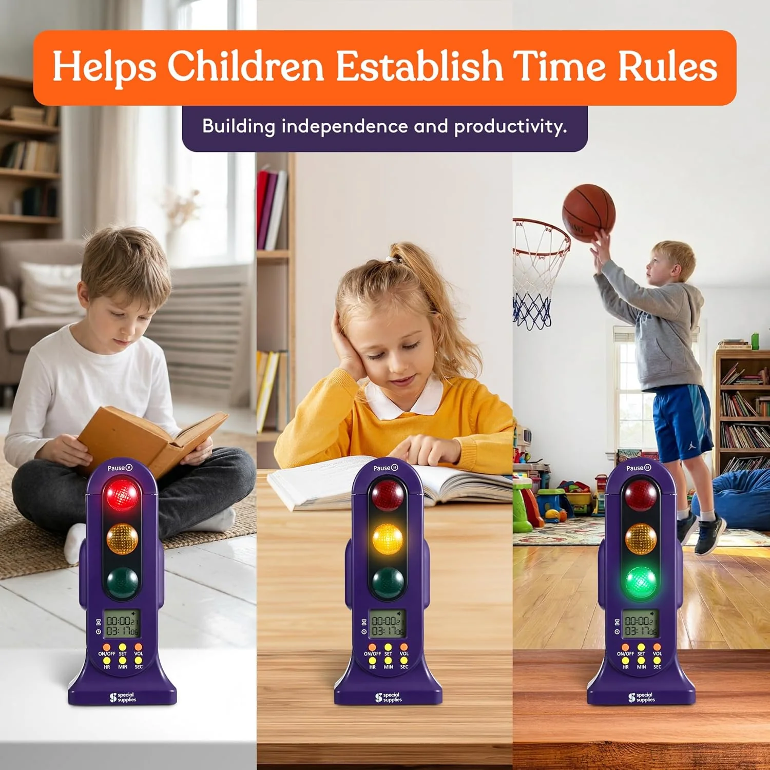 Special Supplies Stoplight Timer - Countdown - Use for Sensory Rooms, Schools, and Bedrooms - Image 3