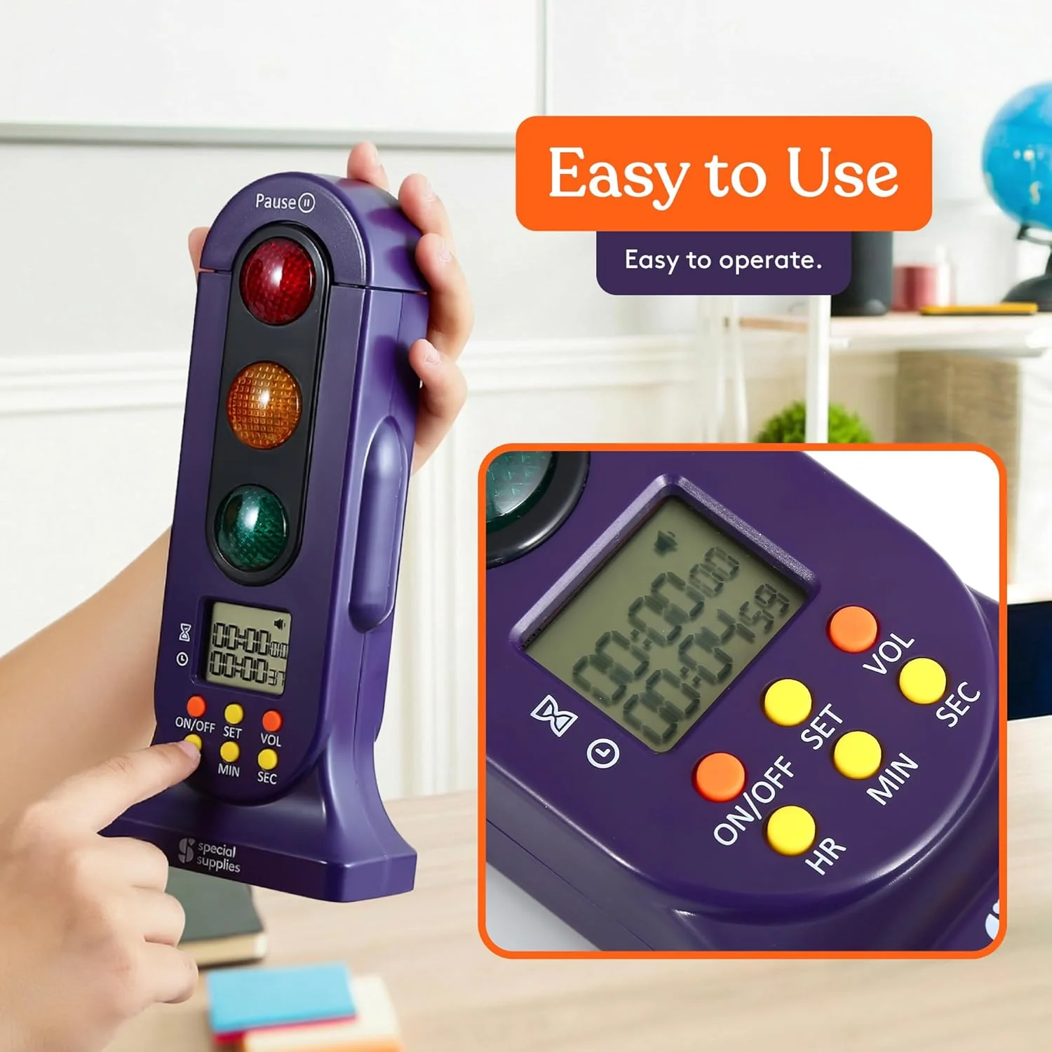 Special Supplies Stoplight Timer - Countdown - Use for Sensory Rooms, Schools, and Bedrooms - Image 6