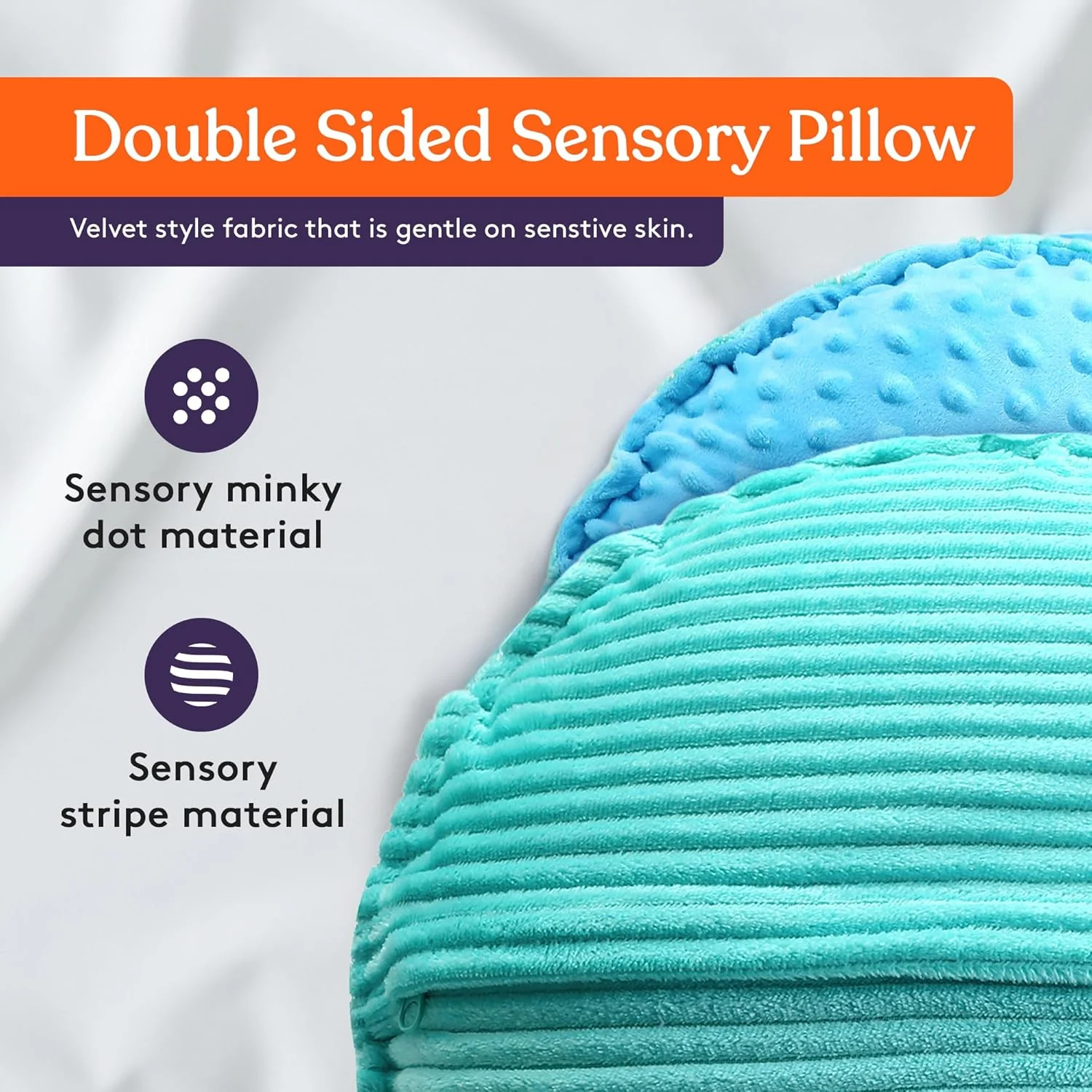 Special Supplies Vibrating Pillow Sensory Pressure Activated Calm for Kids and Adults, 14” Plush Soft Cover- Textured Therapy Stimulation Bumps, 3 Vibration Modes, Music & Voice Recording (Blue-Green) - Image 5