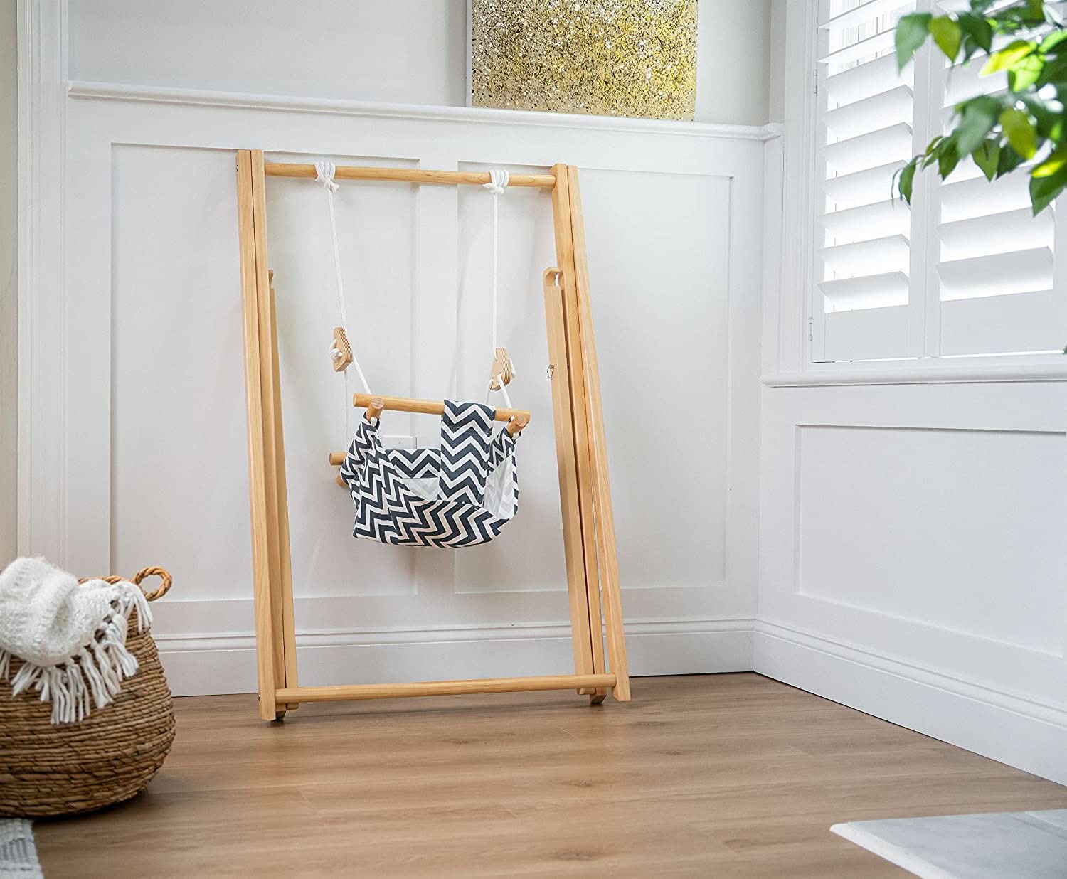 Spruce | Foldable Baby Swing - Beige - Image 7