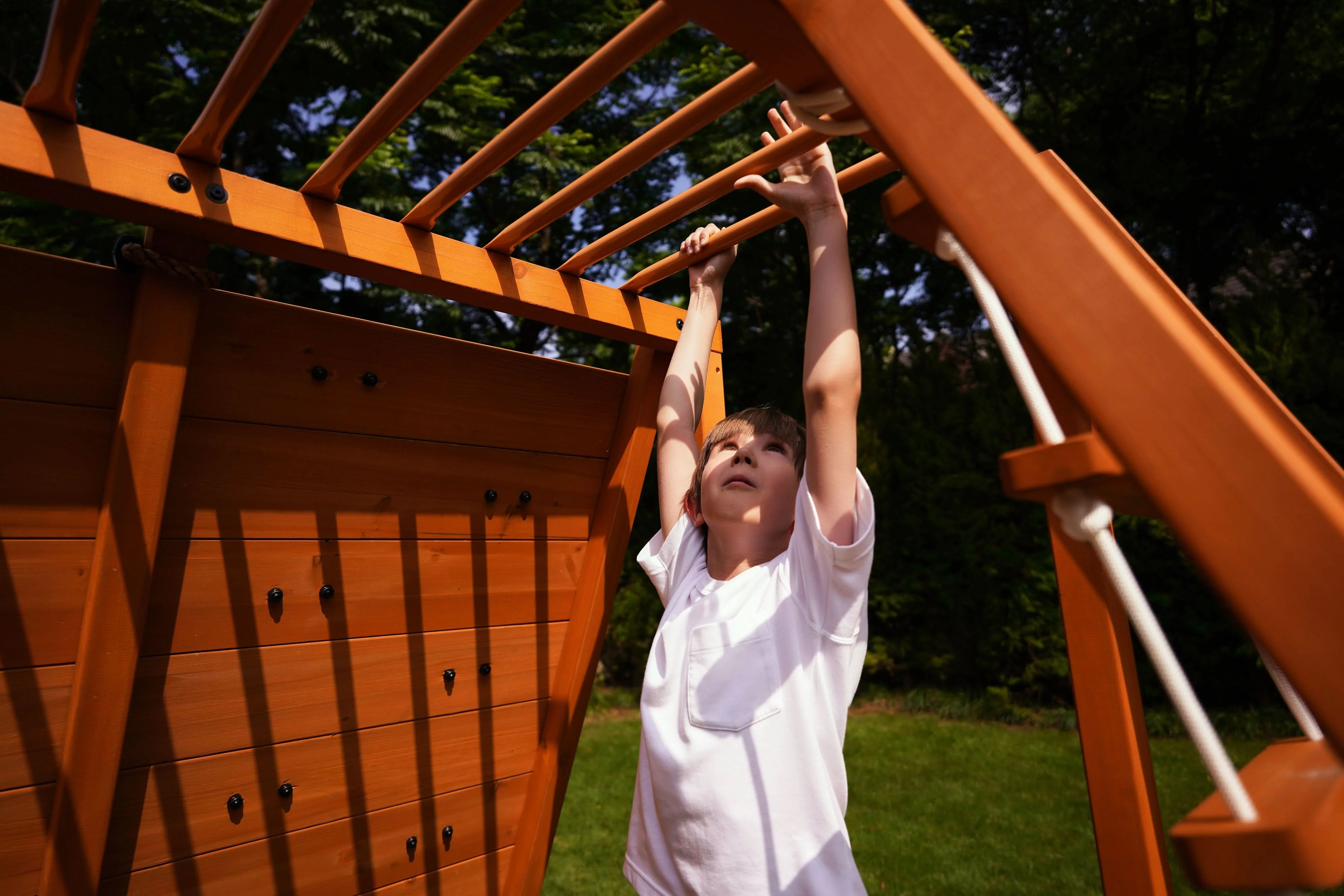 Sycamore Backyard Climbing Set – 2 Swings, Trapeze Bar & Outdoor Fun - Image 22