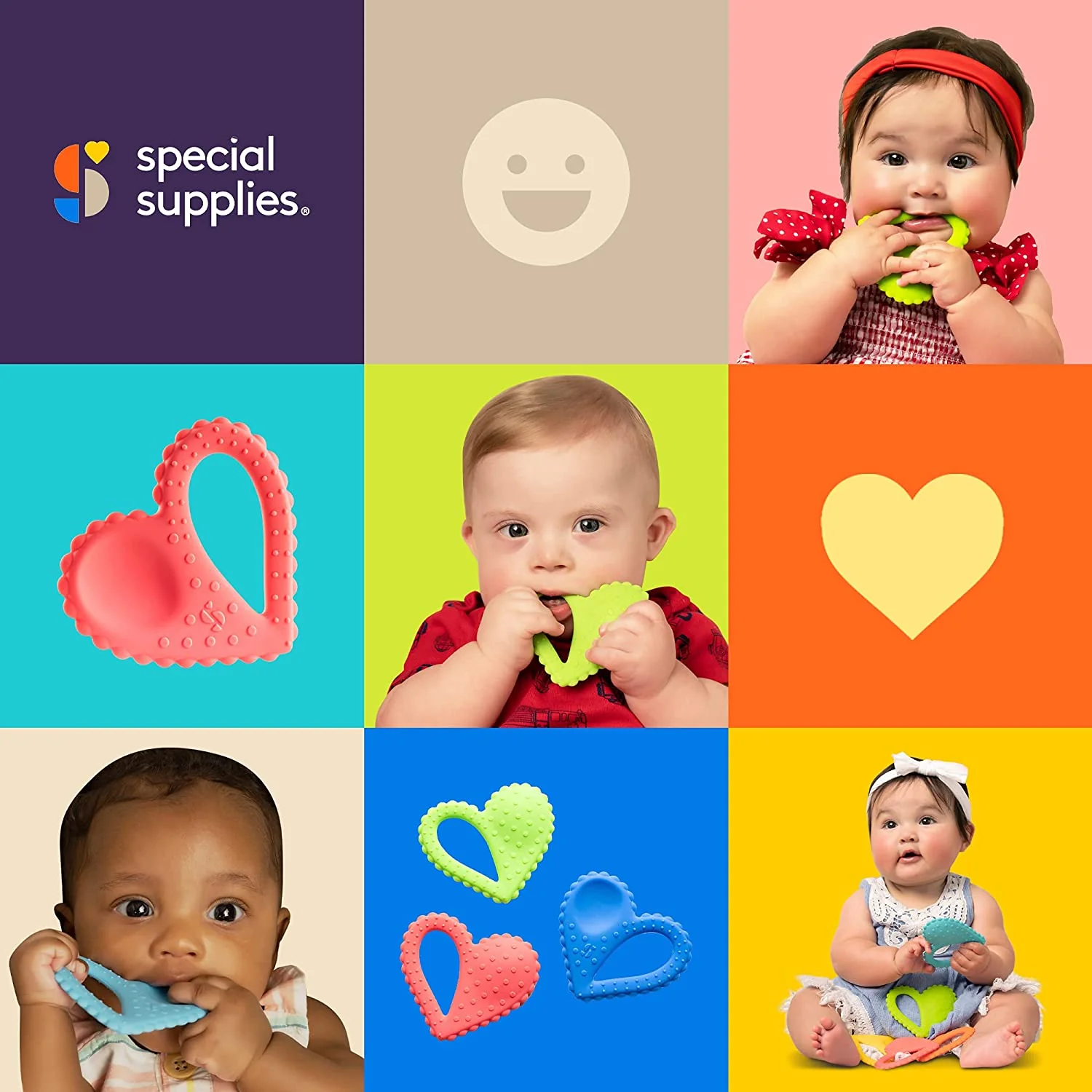 Teether-Heart Spoon 3-Pack- Pink, Blue, Green - Image 7