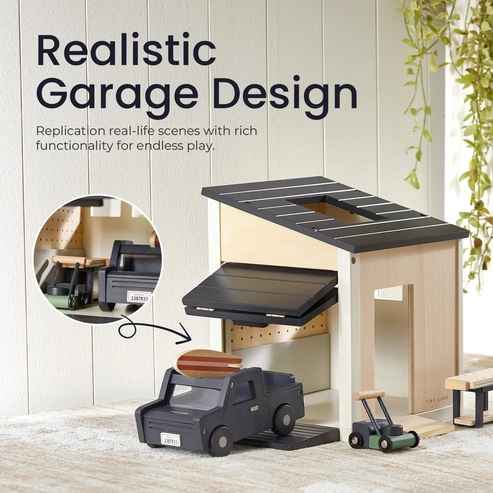 Tiny Land® Wooden Dollhouse - Garage - Image 7
