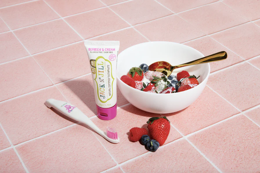 Jack N' Jill Natural Certified Toothpaste Berries & Cream - Image 3