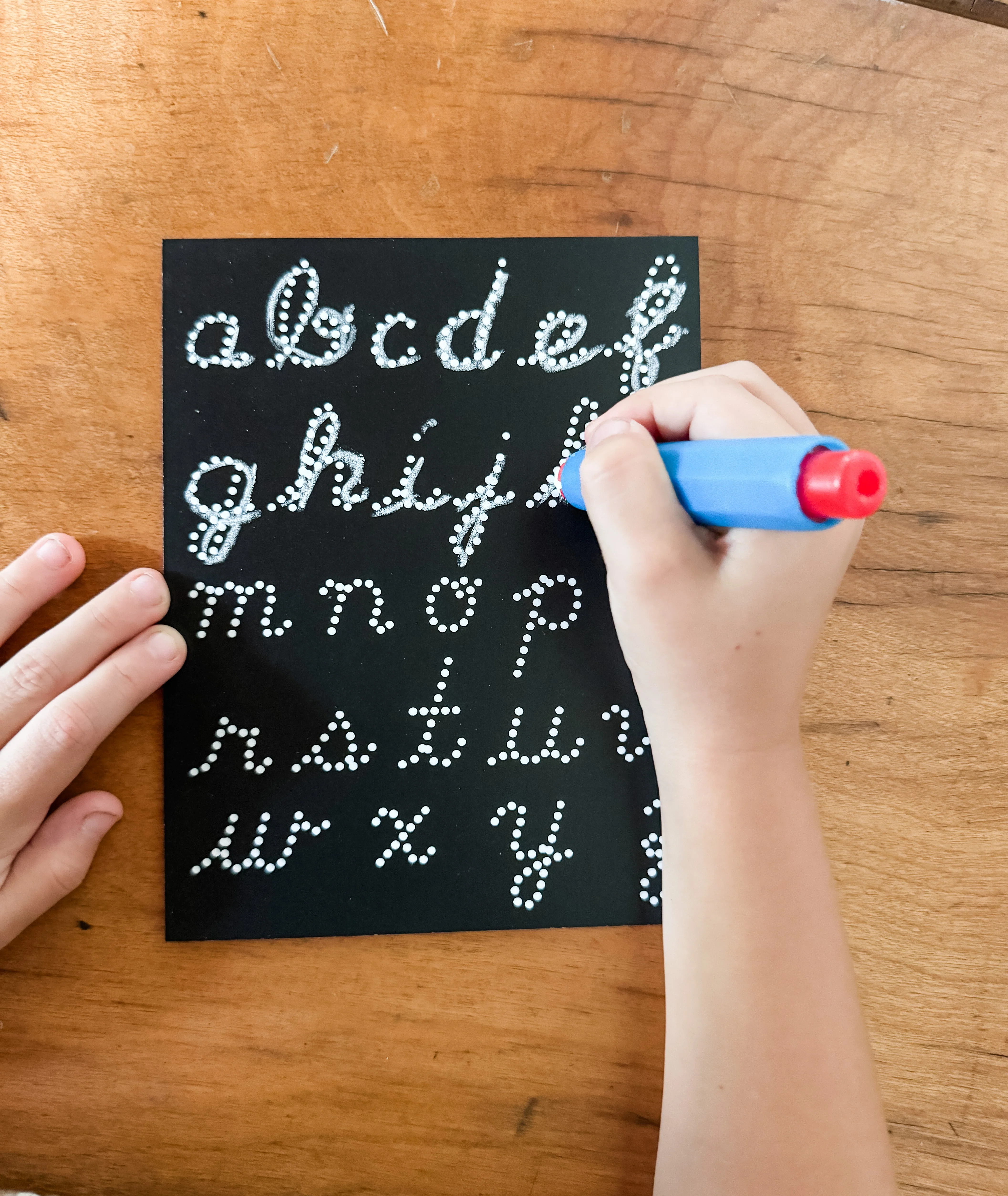Travel Size Lowercase Cursive Letters Chalkboard - Image 2