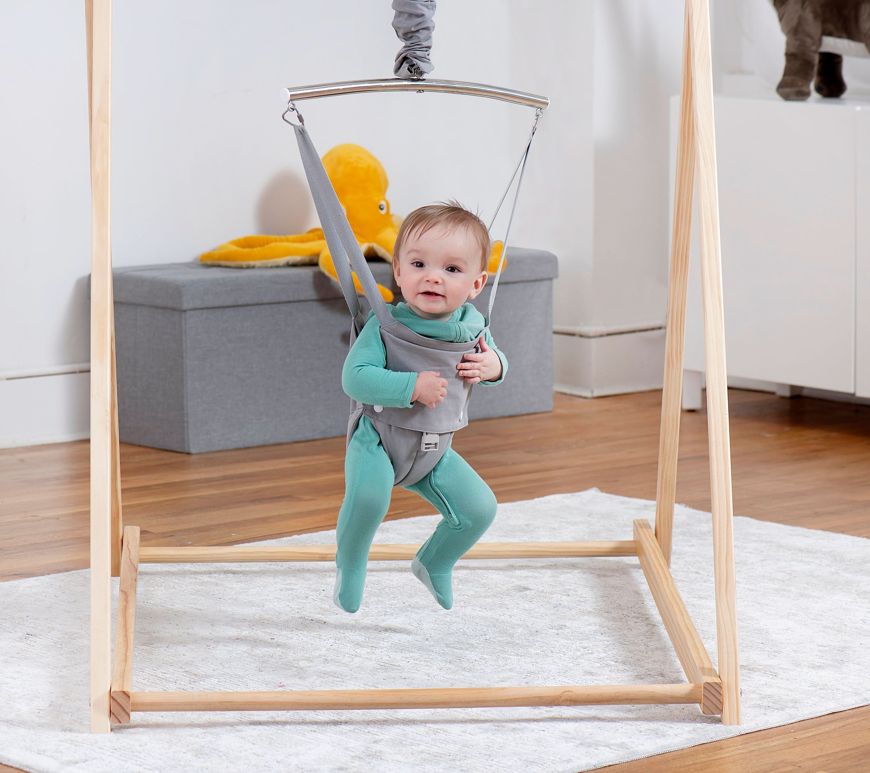 Tulip | Foldable Baby Bouncer - Beige - Image 8
