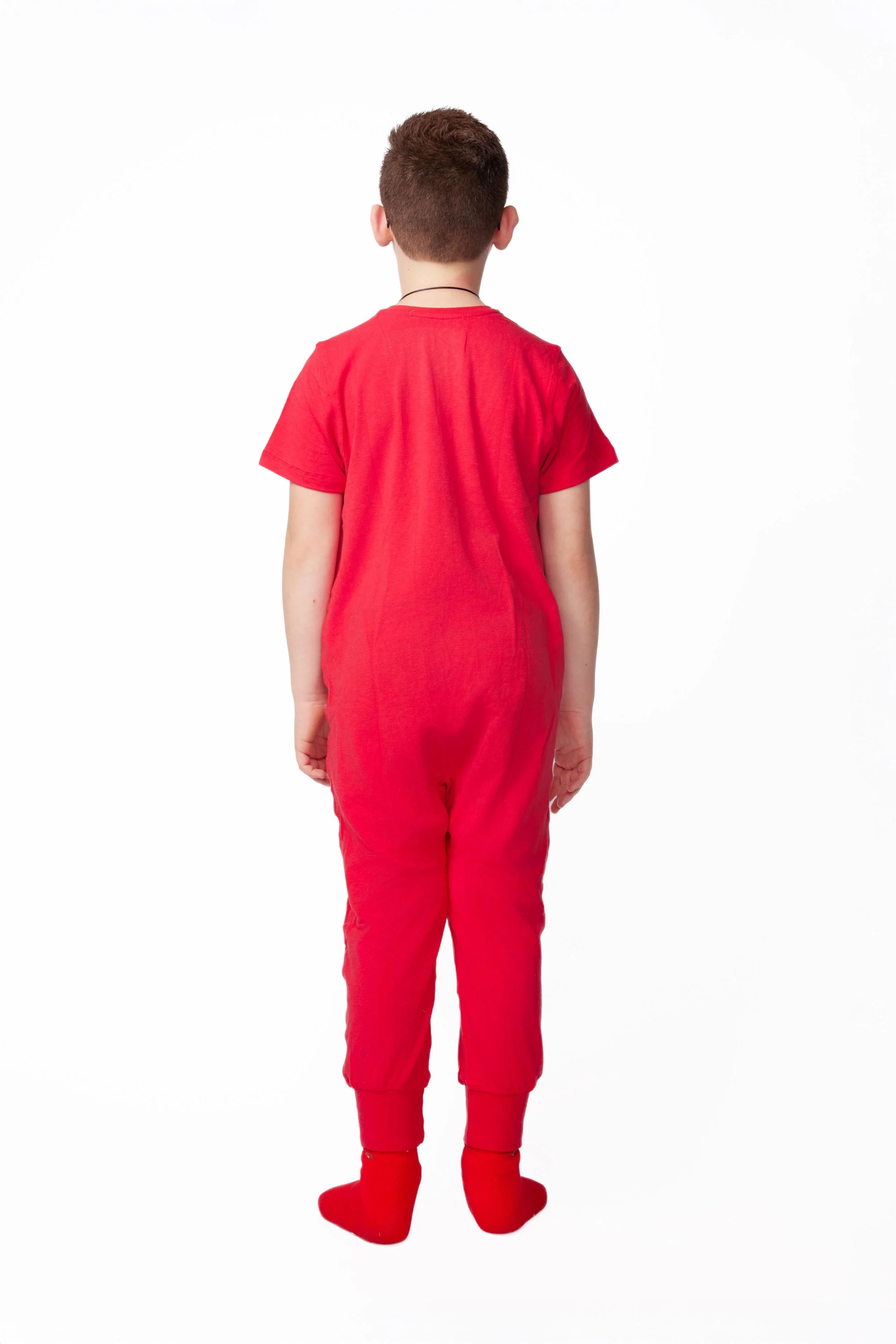 Ultimate Comfort Playsuit w Chewy Sensory Bracelet-RED - Image 7