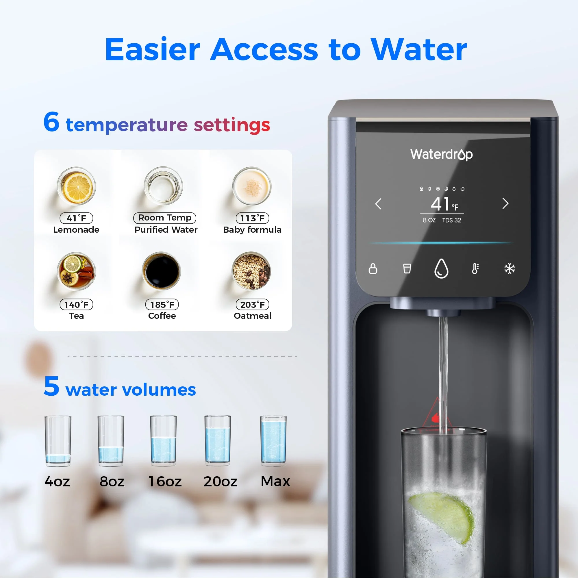 Waterdrop Reverse Osmosis Hot Cold Water Dispenser, A1 - Image 5
