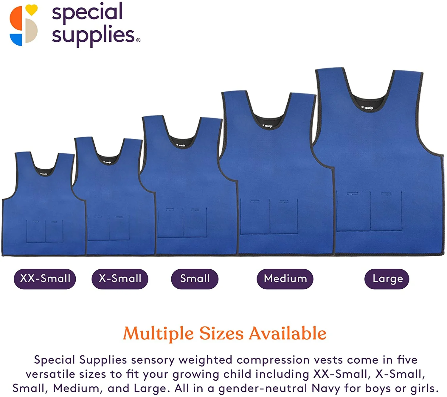 WEIGHTED - Sensory Compression Vest for Kids with Processing Disorders ADHD and Autism Calming and Supportive with Adjustable Weight Fit - Image 13