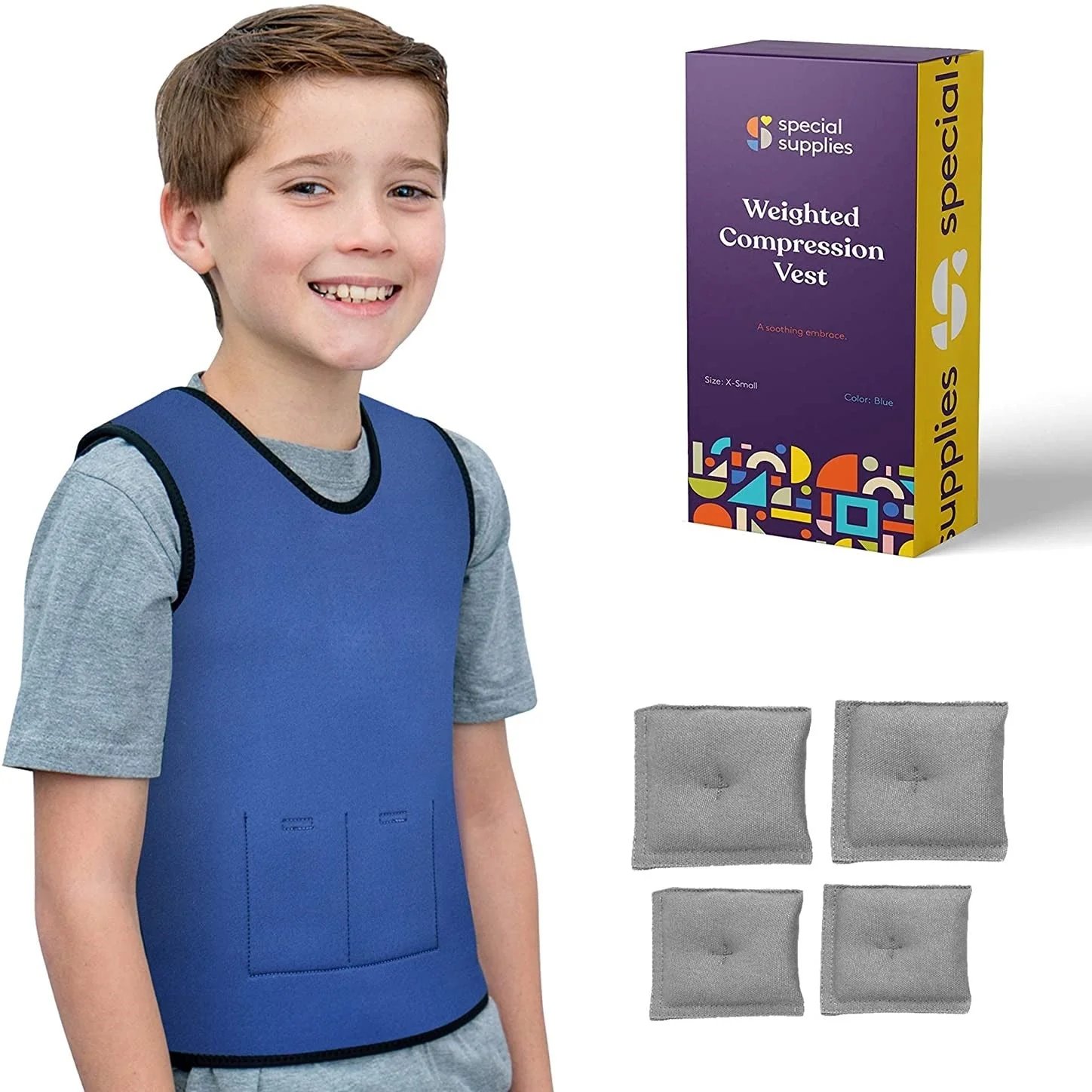 WEIGHTED - Sensory Compression Vest for Kids with Processing Disorders ADHD and Autism Calming and Supportive with Adjustable Weight Fit - Image 15