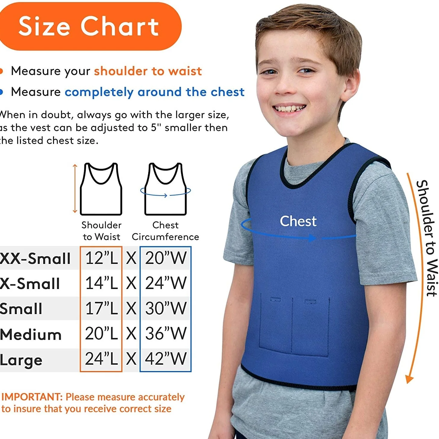 WEIGHTED - Sensory Compression Vest for Kids with Processing Disorders ADHD and Autism Calming and Supportive with Adjustable Weight Fit - Image 22