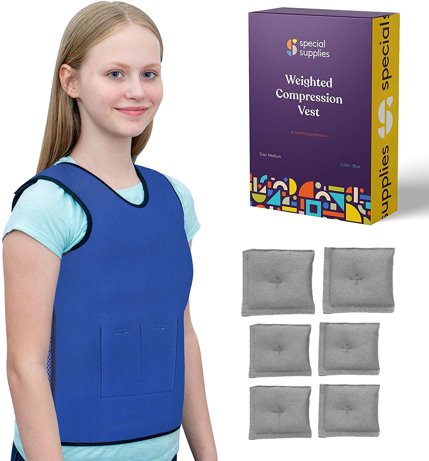 WEIGHTED - Sensory Compression Vest for Kids with Processing Disorders ADHD and Autism Calming and Supportive with Adjustable Weight Fit - Image 23