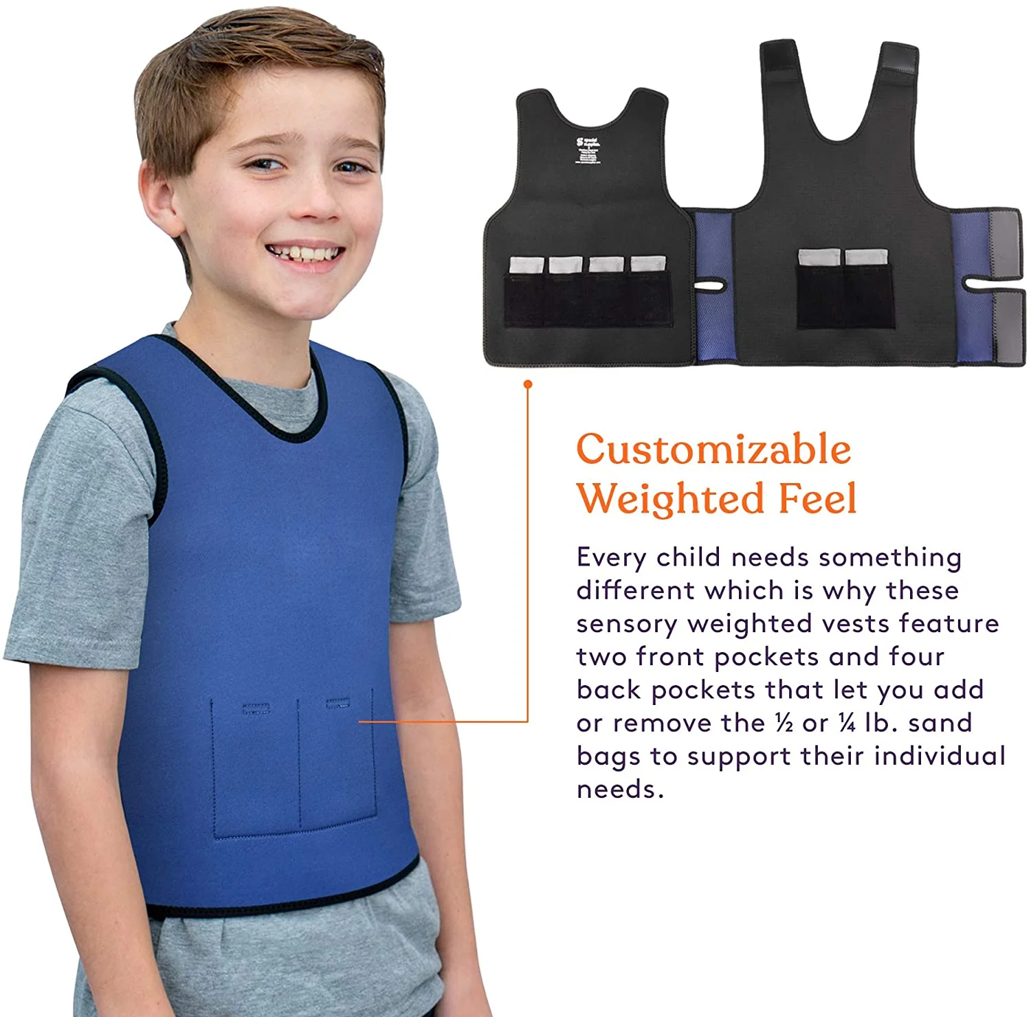 WEIGHTED - Sensory Compression Vest for Kids with Processing Disorders ADHD and Autism Calming and Supportive with Adjustable Weight Fit - Image 31