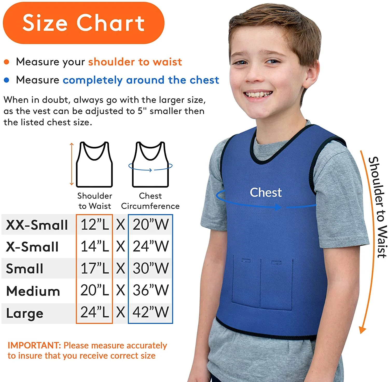 WEIGHTED - Sensory Compression Vest for Kids with Processing Disorders ADHD and Autism Calming and Supportive with Adjustable Weight Fit - Image 9