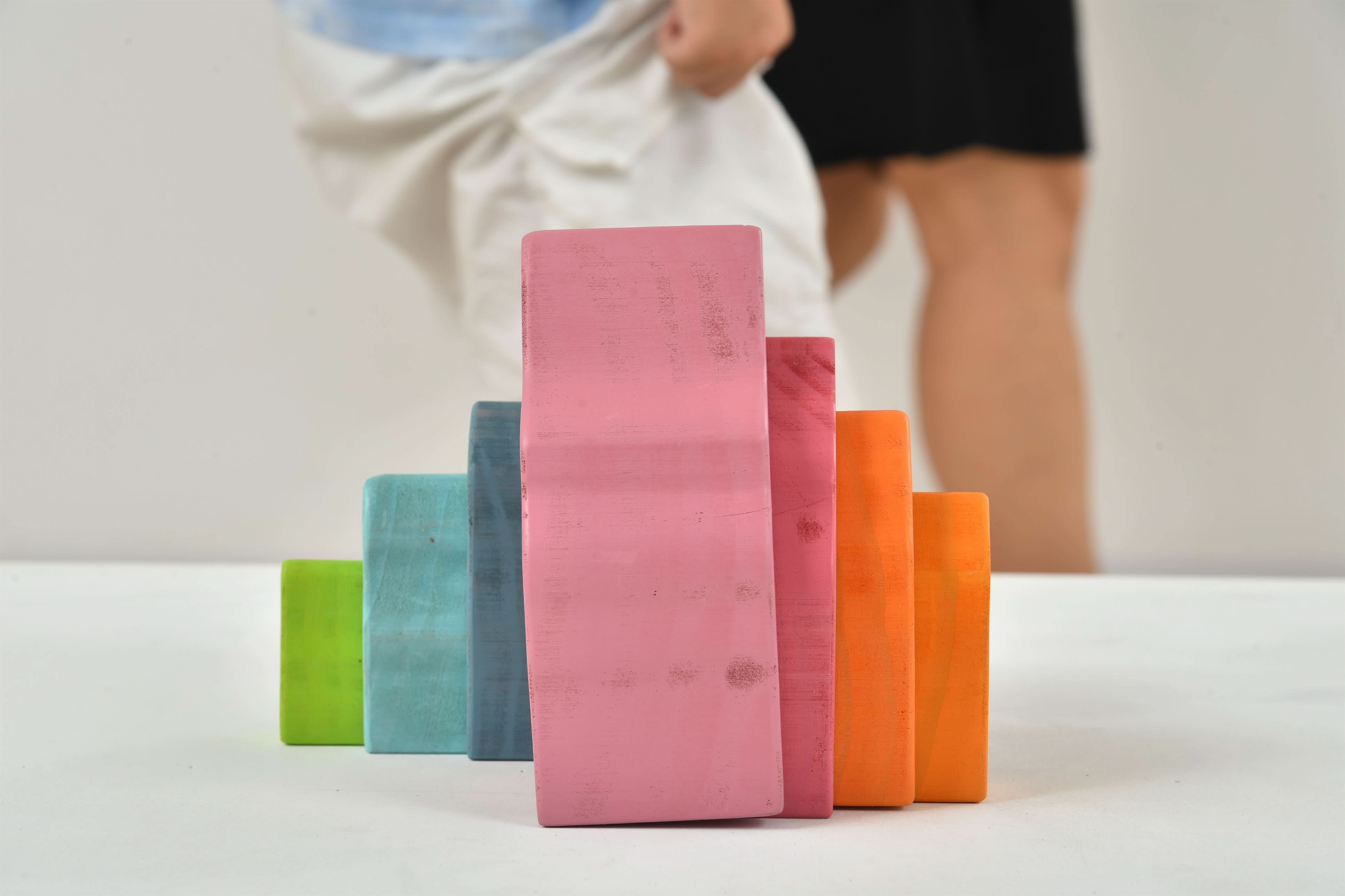 Wooden Mountain Rainbow Stacker Toy Puzzle Blocks - Image 13