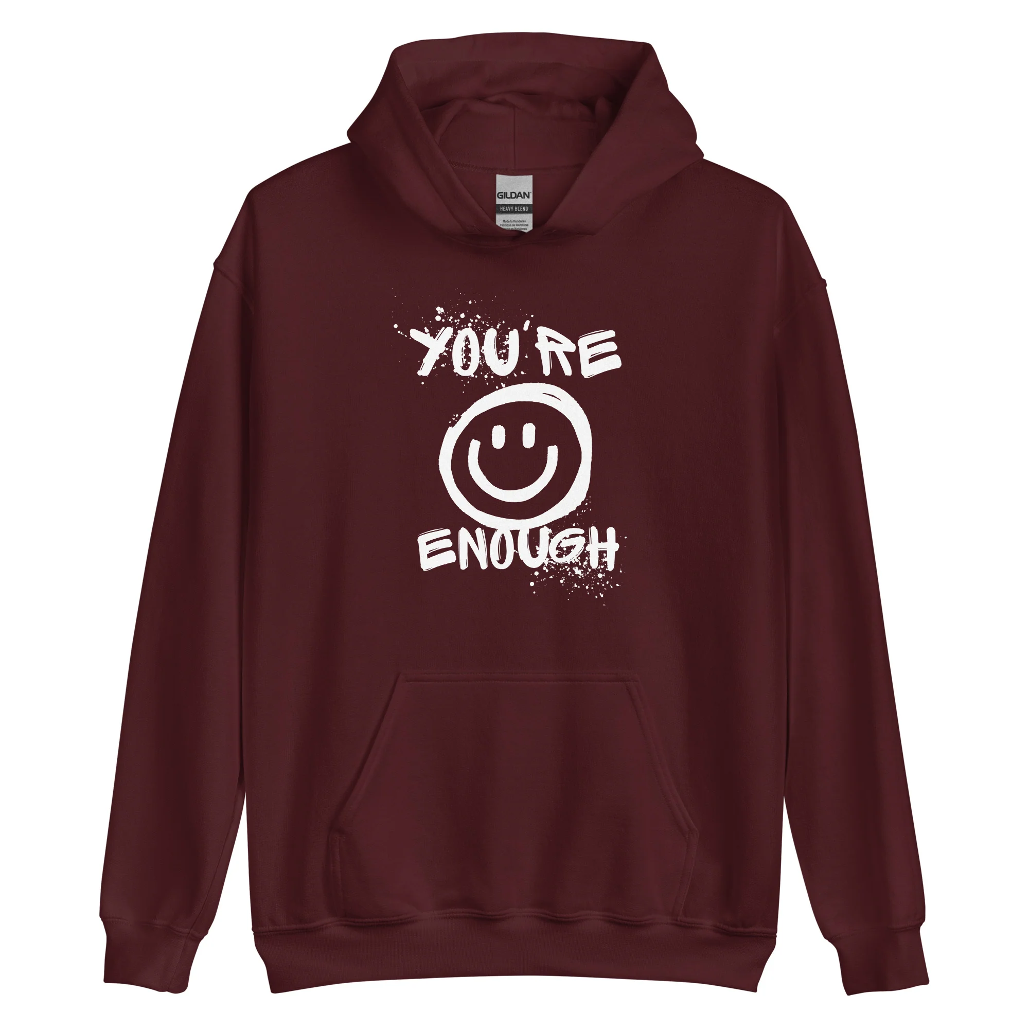 You're Enough Unisex Hoodie - White Logo - Image 3