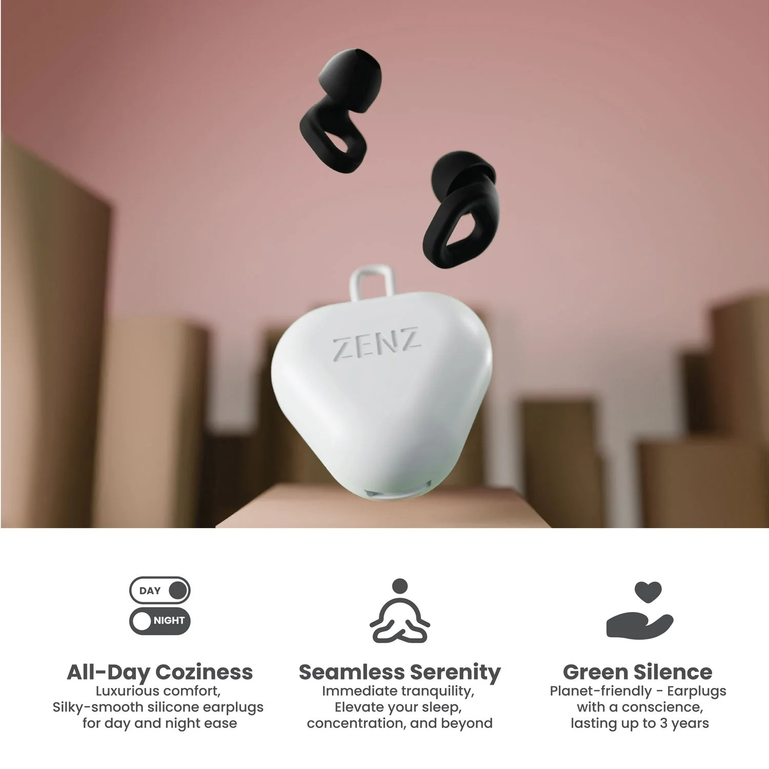 ZENZ - Unwind Earplugs - Onyx Black - Image 3