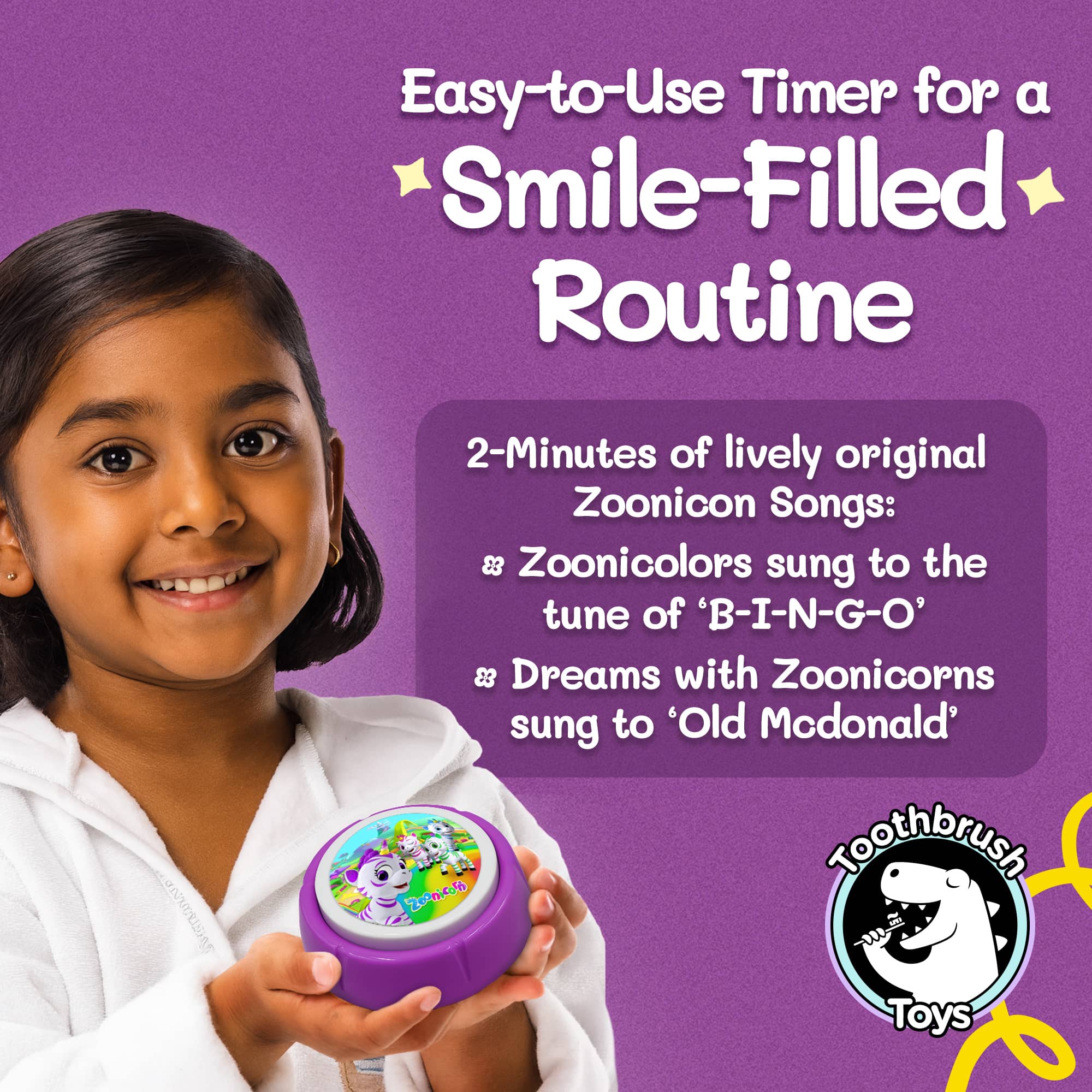Zoonicorn® Kids Toothbrush Timer With Music by Toothbrush Toys - Image 5